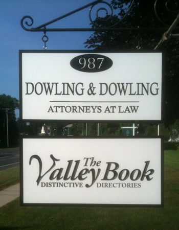 Custom business sign double sided, carved  PVC economical signage